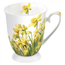 AMBIENTE Golden Daffodils porcelánbögre 0,25L bögrék, csészék