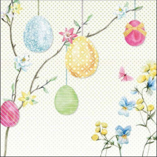 AMBIENTE Hanging Eggs papírszalvéta 33x33cm, 20db-os papírárú, csomagoló és tárolóeszköz
