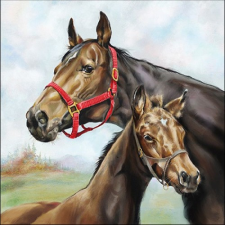 AMBIENTE Horse Love papírszalvéta 33x33cm,20db-os papírárú, csomagoló és tárolóeszköz