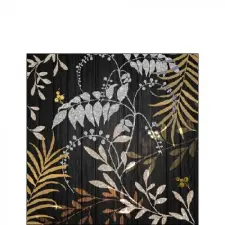 AMBIENTE Luxury Leaves Black papírszalvéta 25x25cm,20db-os konyhai eszköz
