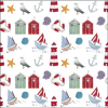 AMBIENTE Nautical items papírszalvéta 33x33cm, 20db-os