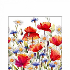 Ambiente Poppies and cornflower papírszalvéta 25x25cm, 20db-os papírárú, csomagoló és tárolóeszköz