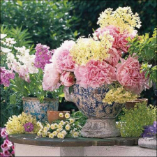 Ambiente Potted flowers papírszalvéta 33x33cm, 20db-os papírárú, csomagoló és tárolóeszköz