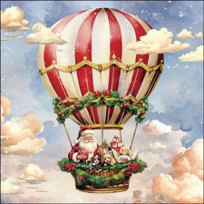 Ambiente Santa's air balloon papírszalvéta 33x33cm, 20db-os papírárú, csomagoló és tárolóeszköz