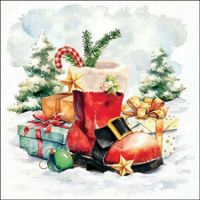 Ambiente Santa's boot papírszalvéta 33x33cm, 20db-os papírárú, csomagoló és tárolóeszköz