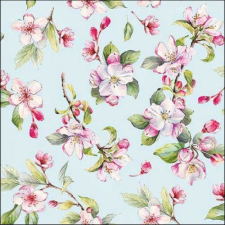 Ambiente Spring blossom blue papírszalvéta 33x33cm, 20db-os papírárú, csomagoló és tárolóeszköz