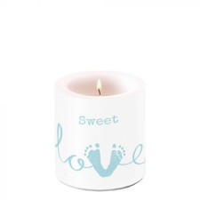 AMBIENTE Sweet Love Boy átvilágítós gyertya 8x7,5cm gyertya