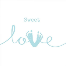 AMBIENTE Sweet Love Boy papírszalvéta 33x33cm, 20db-os konyhai eszköz
