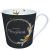 AMBIENTE Wishing Ring Black porcelánbögre 0,3L
