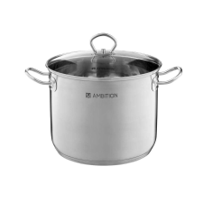 Ambition Acero fazék 38 cm/30 l üveg fedővel edény