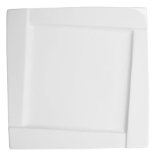 Ambition Lapostányér AMBITION Kubiko négyzet alakú fehér 25x25 cm tányér és evőeszköz