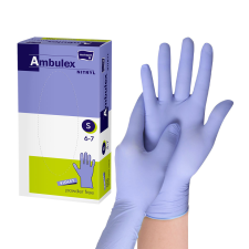 AMBULEX nitril gumikesztyű púdermentes lila S, 100db/doboz védőkesztyű