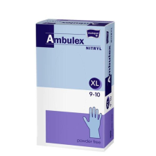 Ambulex Nitryl egyszerhasználatos kesztyű, púdermentes (100 db/doboz) L védőkesztyű