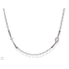 Amen ezüst Rózsafüzér nyaklánc 52 cm - CROBB3 nyaklánc