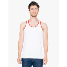 AMERICAN APPAREL AA2408 yersei ujjatlan póló-trikó American Apparel, White/Red-XL