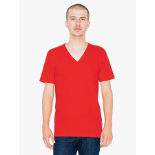 AMERICAN APPAREL AA2456 UNISEX FINE JERSEY V-NYAKÚ PÓLÓ M munkaruha