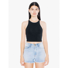 AMERICAN APPAREL AA8369 NŐI PAMUT SPANDEX UJJATLAN RÖVID FAZONÚ TOP S munkaruha
