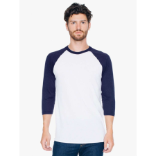 AMERICAN APPAREL AABB453 UNISEX POLY-COTTON 3/4 UJJÚ RAGLAN PÓLÓ S munkaruha