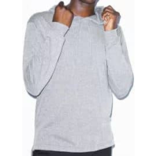 AMERICAN APPAREL AARSATR436 unisexhosszú ujjú kapucnis póló American Apparel, Athletic Grey-S férfi póló