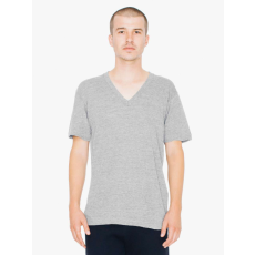 AMERICAN APPAREL AATR461 V-nyakú unisex tri-blend rövid ujjú póló American Apparel, Athletic Grey-M
