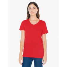 AMERICAN APPAREL Női póló American Apparel AABB301 poly-Cotton Rövid Ujjú póló -M, Red női póló