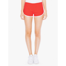 AMERICAN APPAREL Női short AA7301 futónadrág, Red/White-M női rövidnadrág