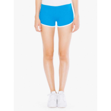 AMERICAN APPAREL Női short AA7301 futónadrág, Teal/White-S női rövidnadrág