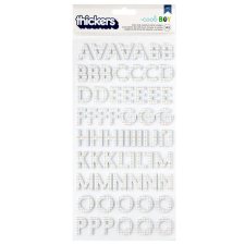 American Crafts Pebbles Cool Boy Matrica Thickers Alpha (1 csomag) matrica