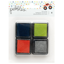 American Crafts Pebbles Cool Boy Tintapárna készlet Ink Pads (4 db) bélyegző