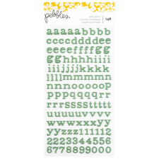 American Crafts Pebbles Sunny Bloom Pufi matrica Stickers Puffy Alpha (1 csomag) matrica