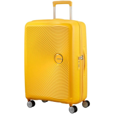 American Tourister Soundbox Spinner 77 EXP Golden Yellow kézitáska és bőrönd