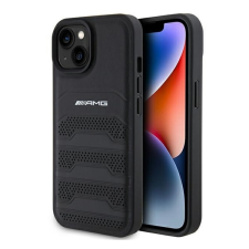 AMG Debossed Lines Apple iPhone 14 Plus / 15 Plus tok, fekete tok és táska