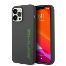 AMG Liquid Silicone Green Logo tok iPhone 14 Pro készülékhez szürke tok és táska
