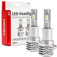 AMIO LED H3 12V 40W - fehér 5x1,5W (foglalat PK22s), 2 darabos készlet autóalkatrész