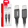 AMIO USB-C-USB-C kábel 60 W 100 cm 03902 Fekete (0503902) ( )