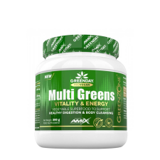 AMIX GreenDay® ProVegan MultiGreens Vitality &amp; Energy (300 g, Narancs) vitamin és táplálékkiegészítő