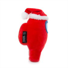 Among Us plüss figura 20 cm - piros, Mikulás sapkával plüssfigura