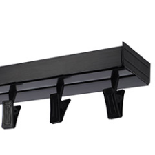 AMS AMS Műanyag mennyezeti függönysín szett (1 soros) csipesszel, fekete - 300 cm karnis, függönyrúd