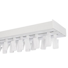 AMS AMS Műanyag mennyezeti függönysín szett (2 soros) csipesszel, fehér - 300 cm karnis, függönyrúd