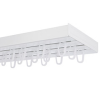 AMS AMS Műanyag mennyezeti függönysín szett (3 soros) akasztóval, fehér - 210 cm