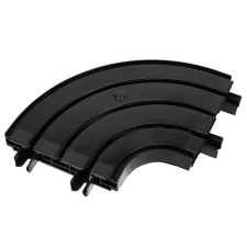 AMS AMS Műanyag mennyezeti függönysínhez - Sarokelem, sarokív (3 soros) fekete karnis, függönyrúd