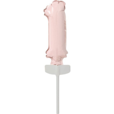 Amscan 1-es Szám Fólia Lufi Tortára - 13 cm, Rózsaszín (616026) party kellék