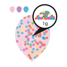 Amscan Balónky naplněné konfetami, mix barev, 6 ks party kellék