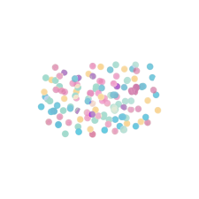 Amscan Europe GmbH Amscan konfetti, 15g, pasztell színű, party kellék