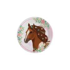 Amscan Europe GmbH AMSCAN papírtányér, 23cm, 8db, Beautiful Horses 2021 party kellék
