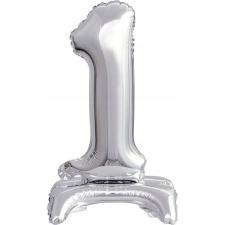 Amscan Felfújható Fólia Szám Talppal 9911724 - Ezüst, 38 cm, 1 (9911724) party kellék