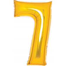 Amscan Gold, Arany 7-es Szám Fólia Lufi 66 cm (9913212) party kellék