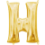 Amscan Gold, Arany mini H betű fólia lufi 33 cm