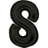 Amscan Lustre Black, Fekete 8-as Szám Fólia Lufi 86 cm (9917310)