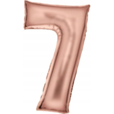 Amscan Lustre Rose Gold 7-es Szám Fólia Lufi 86 cm (9917319) party kellék